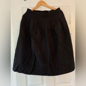 H&M black textured a line skirt with pockets